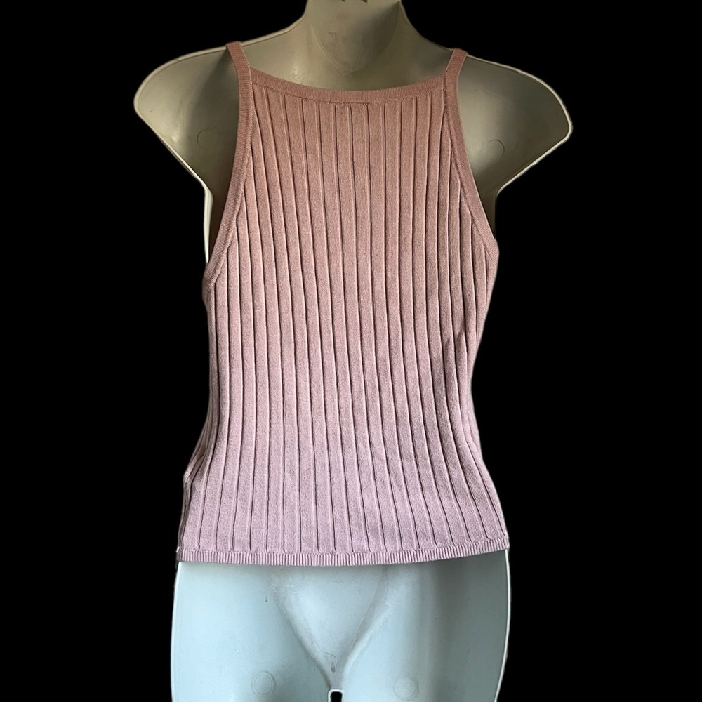 Light pink Ribbed Tank Top - Picture 3 of 4